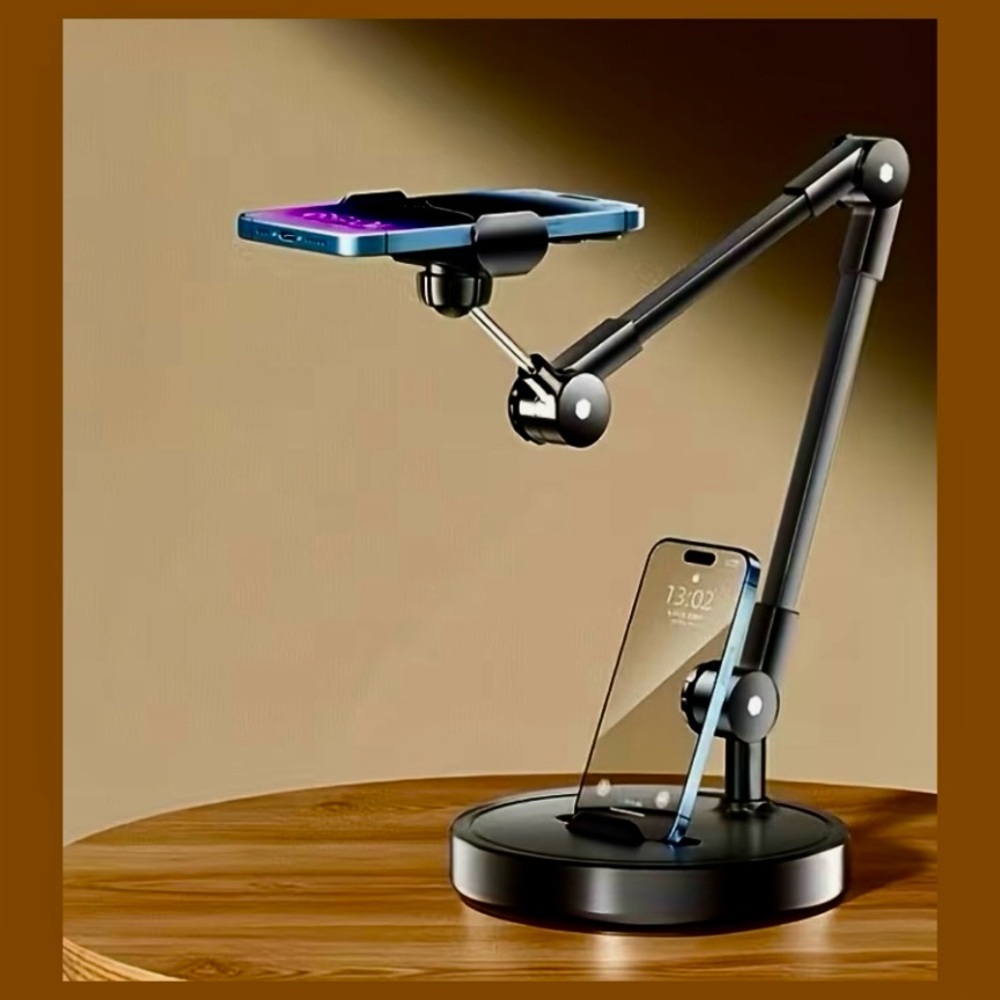 Phones/Tablet Sturdy Iron Adjustable Metal Stand Multi-Angle Ideal for Streaming